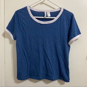 H&M DIVIDED Blue Ringer Tee